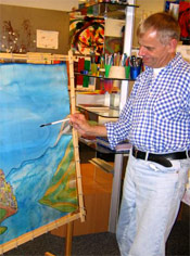 farbenreich Malen auf Seide