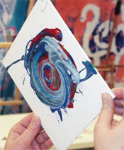 farbenreich Struktur und Collage